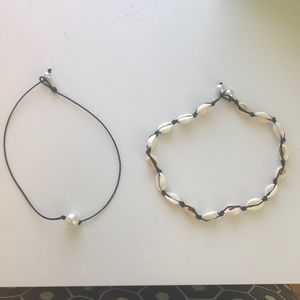 pearl and shell necklaces
